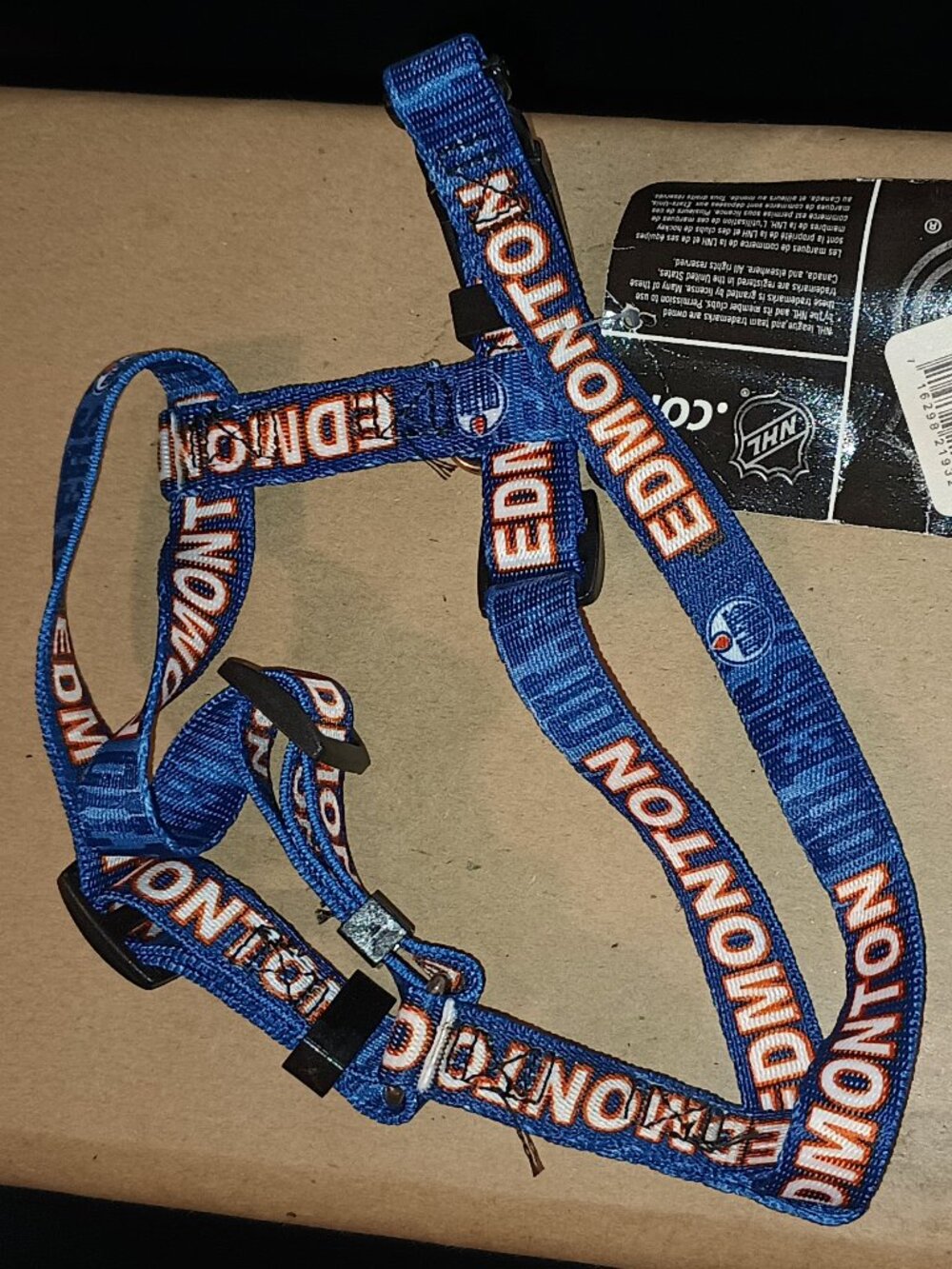 NEW Edmonton Oilers NHL Adjustable Dog Harness XS
